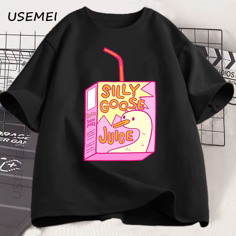 Silly Goose Juice T-Shirt classique hommes femmes t-shirts de haute qualité coton vêtements à manche