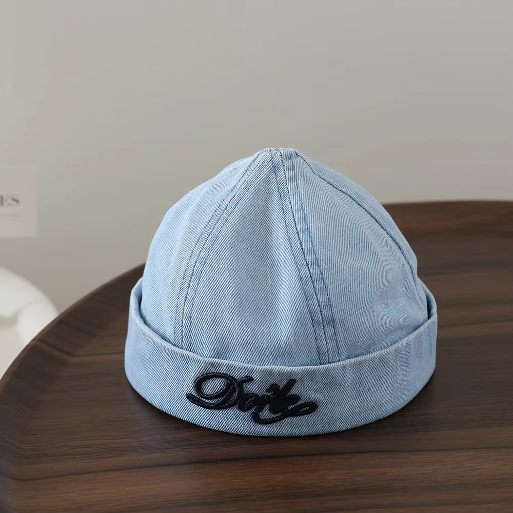 Chapeau de jean Doris à broderie urbaine pour enfants, style Yapi, 3 couleurs disponibles, adapté au