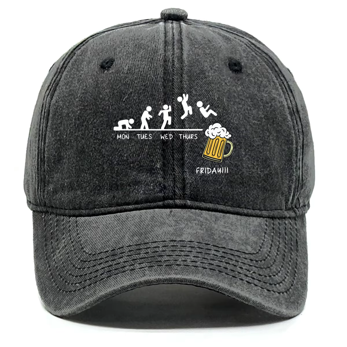 Casquette de Baseball imprimée bière du vendredi, casquette de soleil à rabat, chapeau plat d'été, a