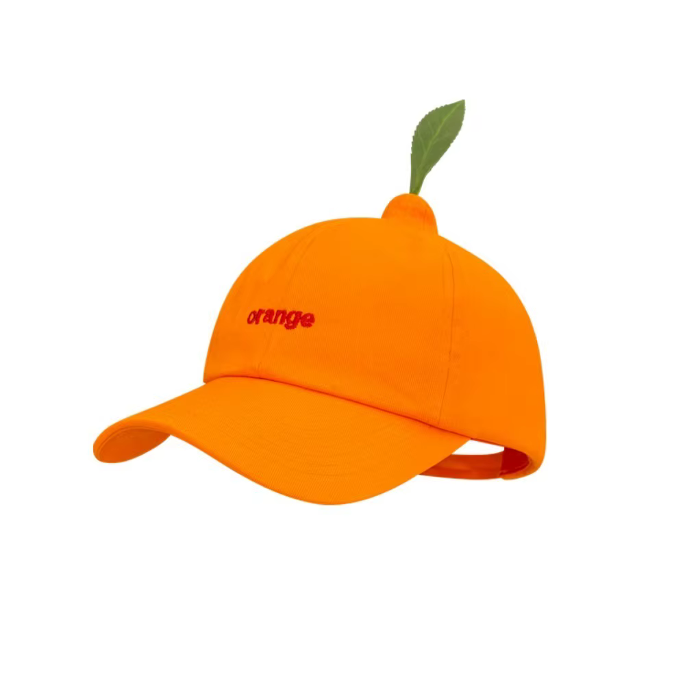 Casquette de Baseball Orange en coton décontracté, chapeau à visière avec lettres brodées, protectio