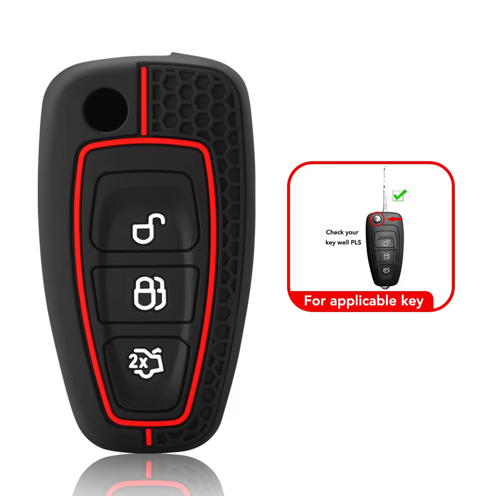 Étui pour clé de voiture, coque de support complète pour Ford Ranger CMax SMax Focus Galaxy Mondeo T