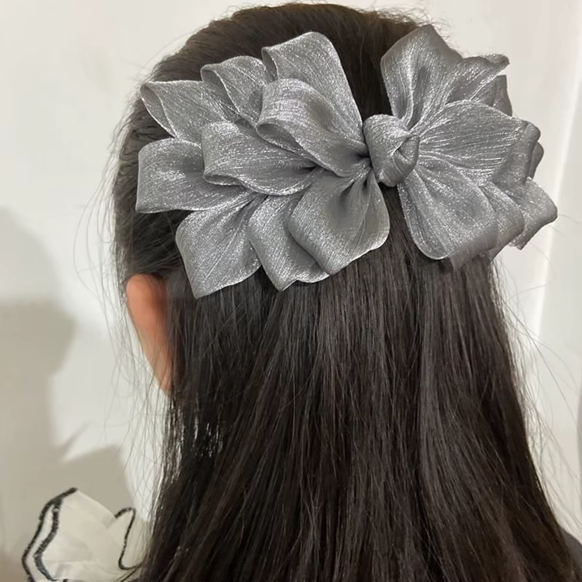 Pince à cheveux avec nœud pour fille, douce et élégante, pince à ressort pour l'arrière de la tête, 