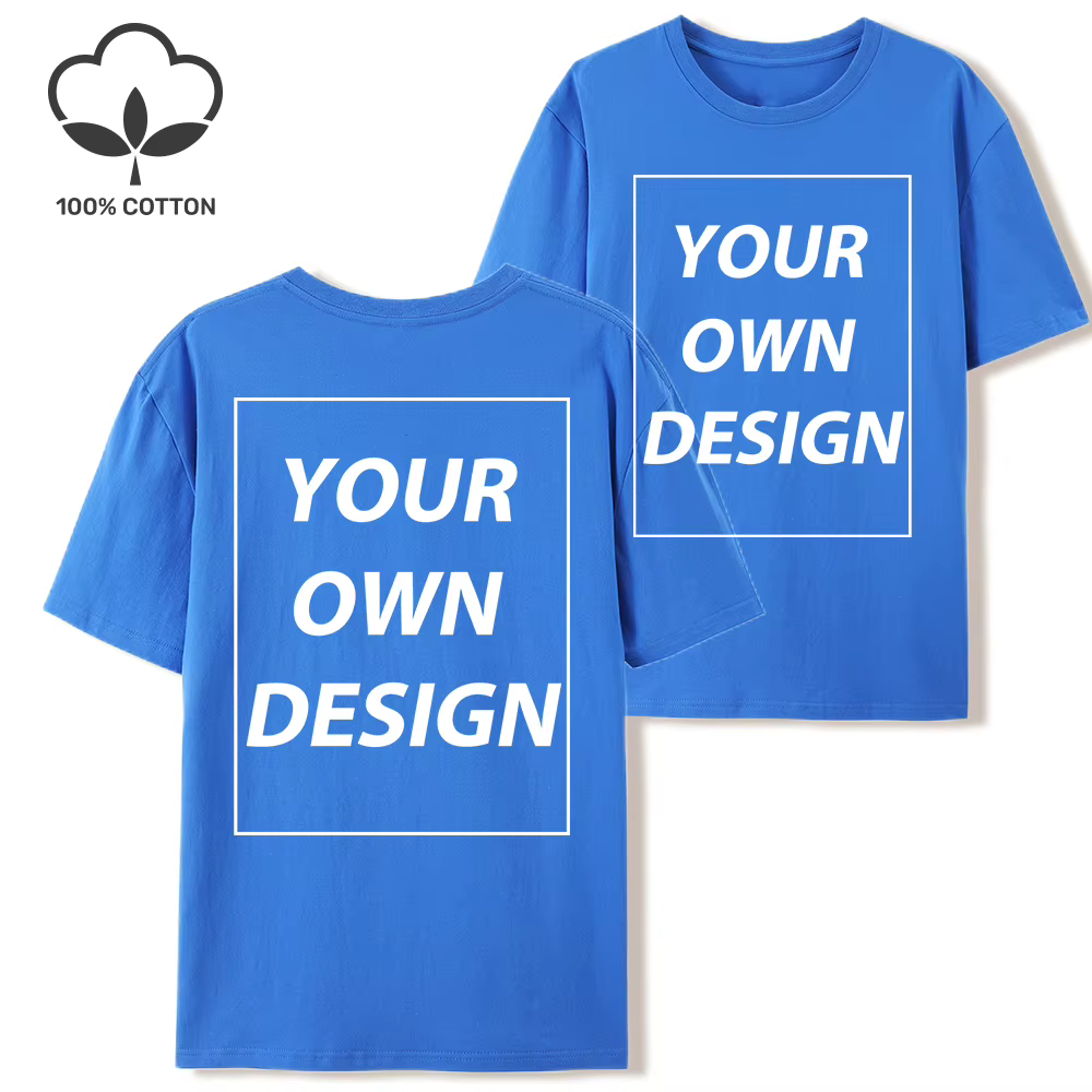 T-shirt personnalisé en 21 couleurs, design personnalisé, t-shirts décontractés pour femmes, col ron
