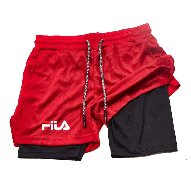 Pantalon de jogging décontracté double couche pour homme, pantalon de sport tendance printemps-été p