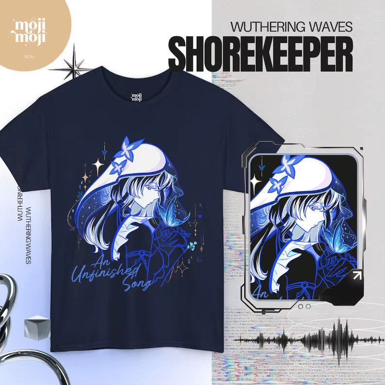 SHOREKEEPER Chemise Wuthering Waves Wuwa Merch Wuthering Fan Art Shorekeeper Tshirt