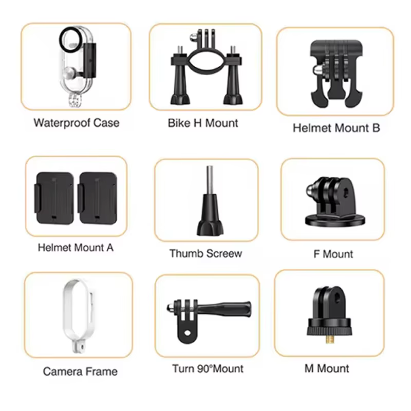 Caméra sportive 1080P pour casque de moto, vélo, mini caméra étanche pour filmer, enregistrement vid