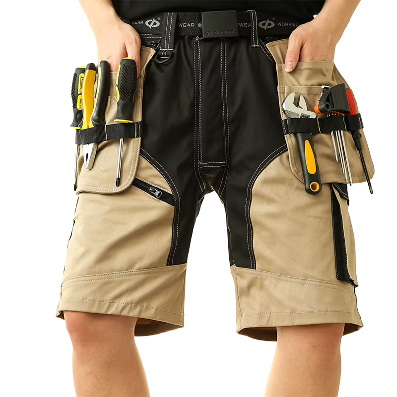 Short de travail grande taille pour homme, pantalon de travail, pantalon d'objectifs, vêtements avec
