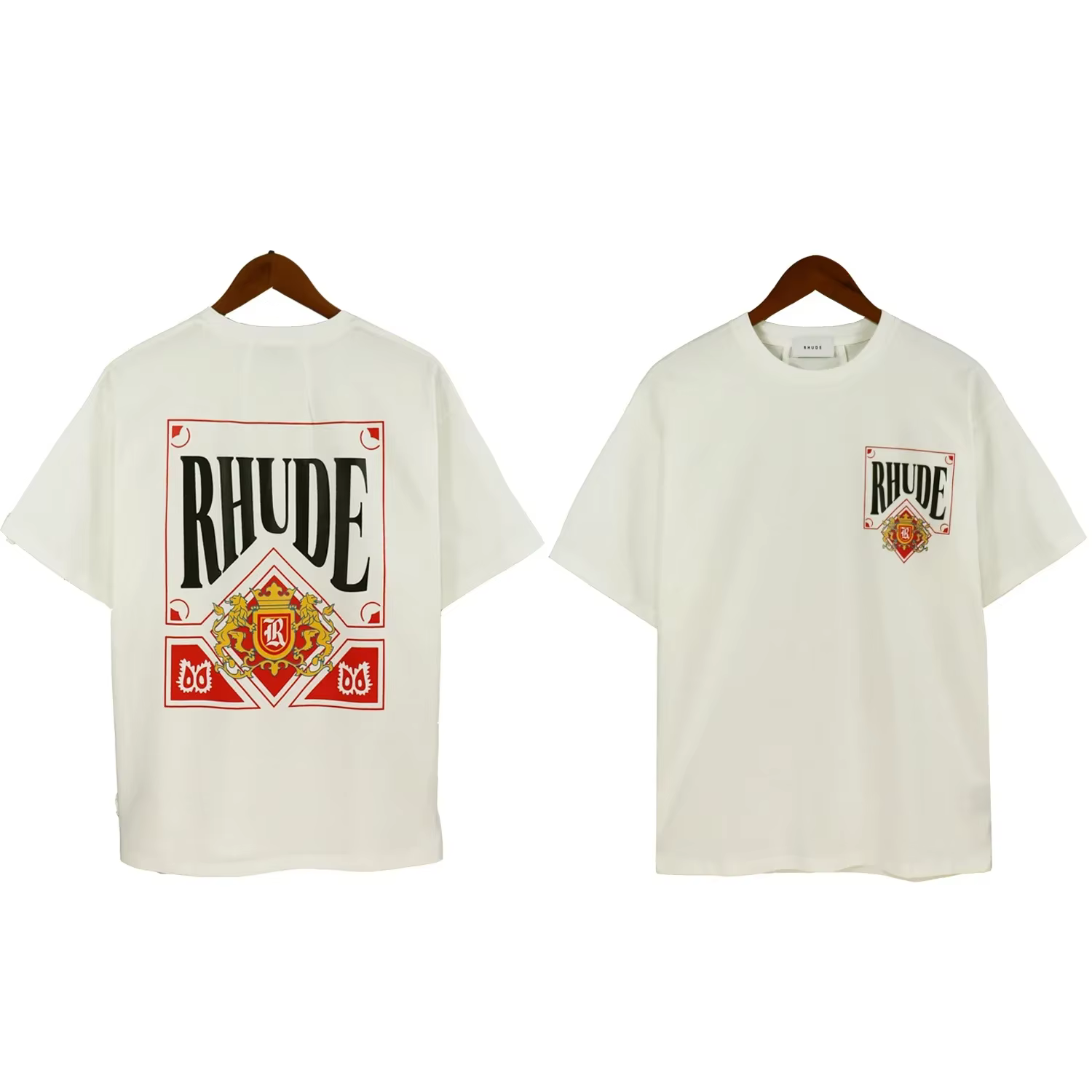 2025 nouveau Skateboard chaud surdimensionné hommes printemps été Rhude T-shirt homme T-shirts femme