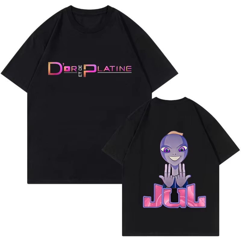 Rappeur Jul graphique Vintage T-shirt hommes femmes mode Hip-hop T-shirt drôle été à manches courtes
