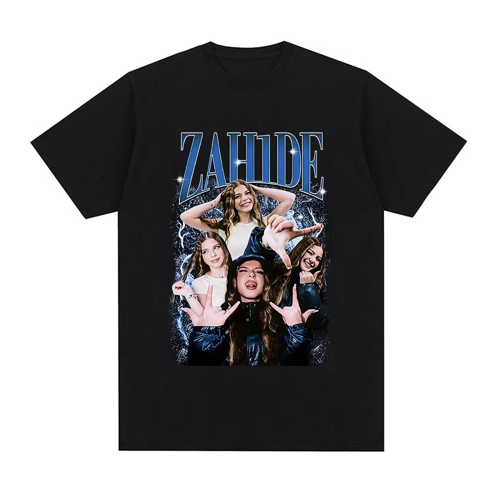 Zahide Merch T-shirt imprimé graphique hommes femmes mode Hip Hop T-shirts coton décontracté surdime
