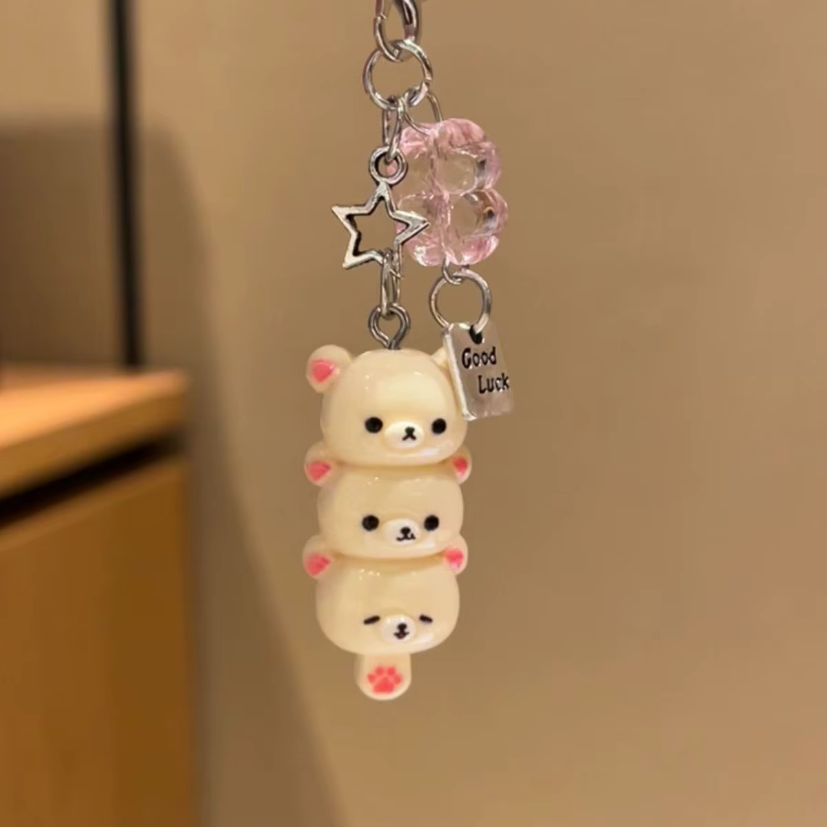Mignon Rilakkuma porte-clés dessin animé ours frère soeur téléphone portable chaîne Couple meilleur 