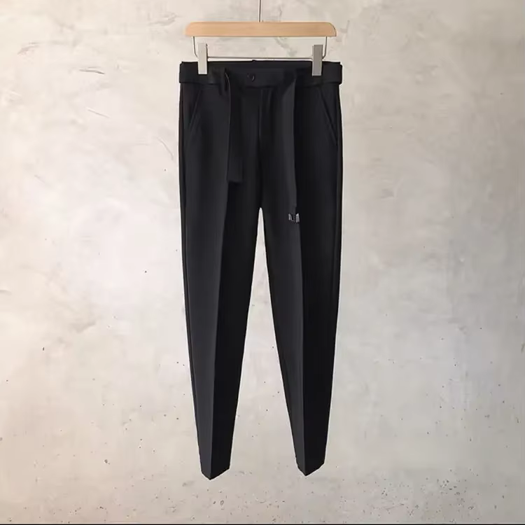Pantalon de bureau drapé pour hommes, blanc fluide, costumes de travail, été 2025, vêtements chinois