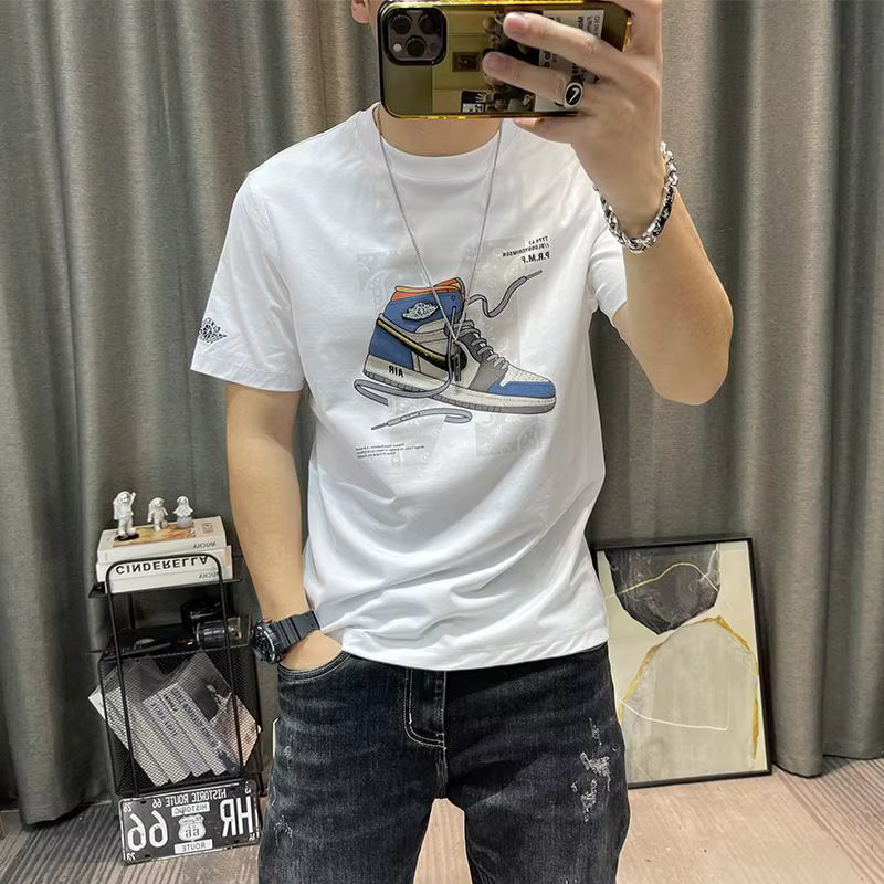 Anime t-shirt pour hommes impression graphique haut dessins vêtements Katoen hommes t-shirts Streetw