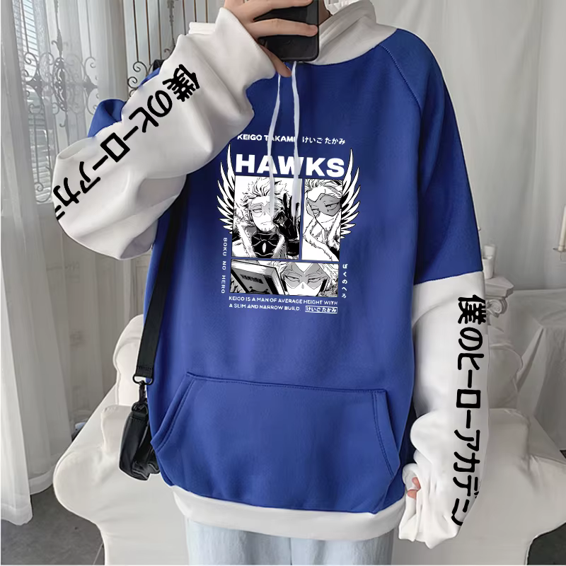 My foreAcademia Anime Hoodies pour hommes et femmes, Boku No ForeAcademia, Cool Eagle Boy Hawks, Win