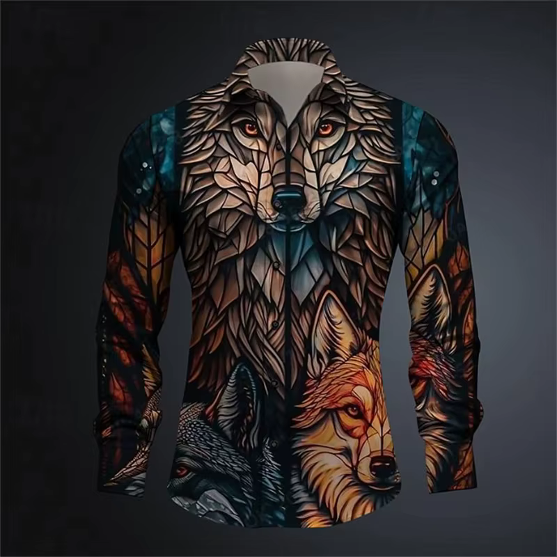 Chemises à manches longues imprimées pour hommes, chemises décontractées, confortables, à la mode, q