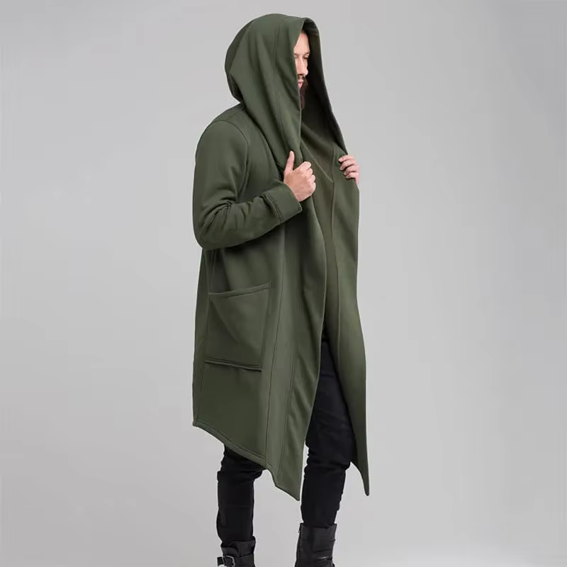 Veste cardigan surdimensionnée à capuche – Manteau chaud de printemps unisexe, sweat à capuche de co
