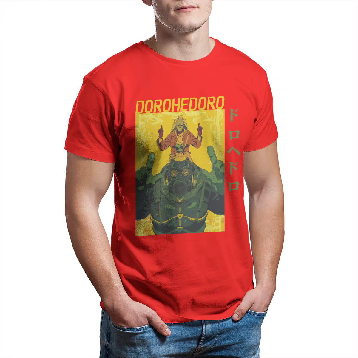 T-shirt imprimé anime Dorohedoro, Kaiman ,Q Hayashida manga, 100% coton, Hipster, vêtements pour adu