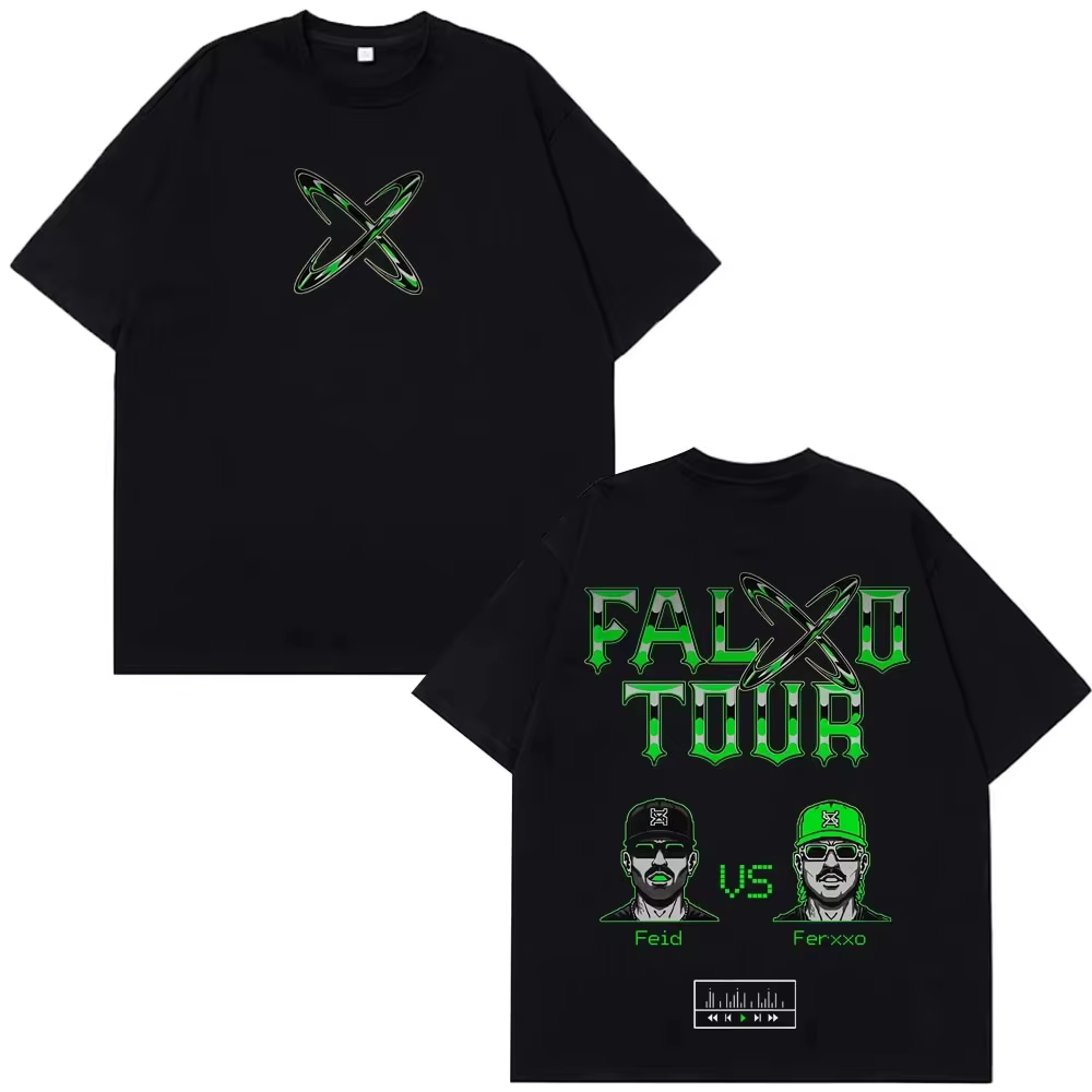 T-shirts imprimés Rapper Feid Ferxxo Tour 2026 pour hommes et femmes, T-shirt Hip-Hop tendance, T-sh