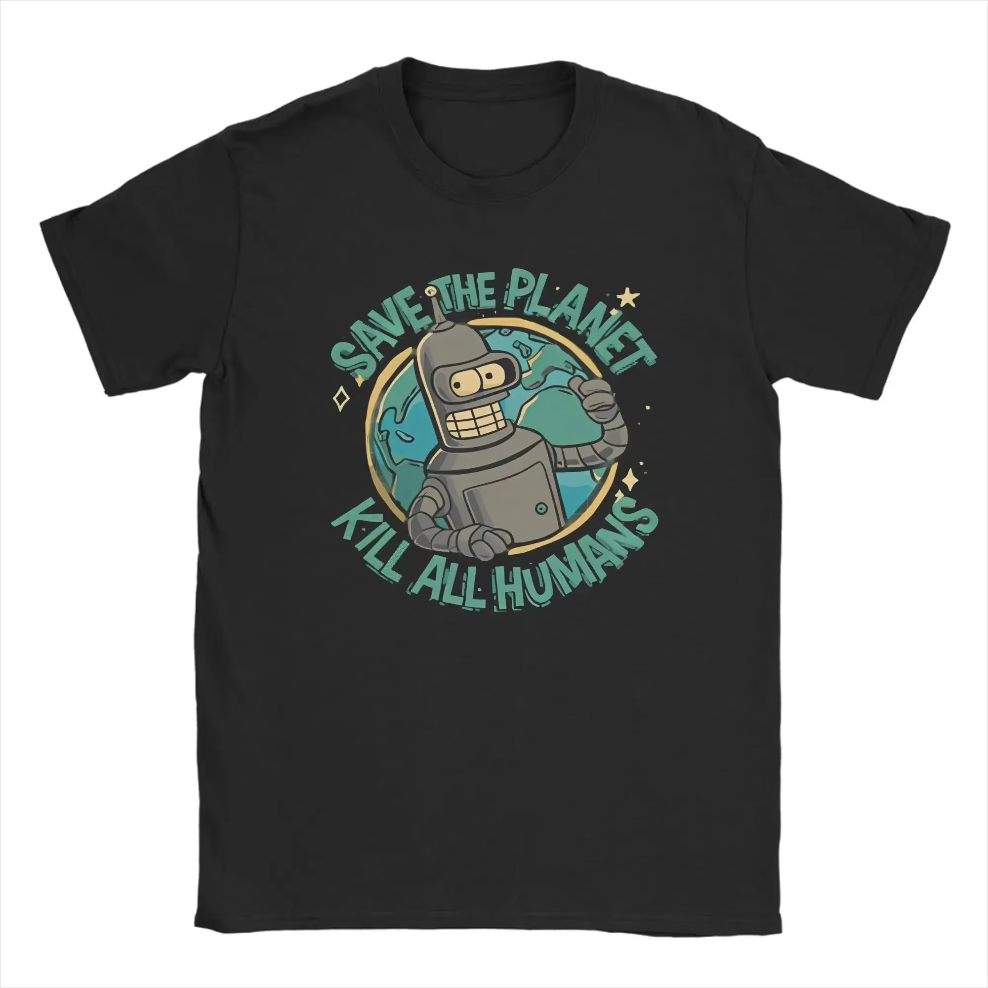 T-shirt pour hommes et femmes, vêtements d'été, imprimé graphique, Save The Planet Kill All Humans F