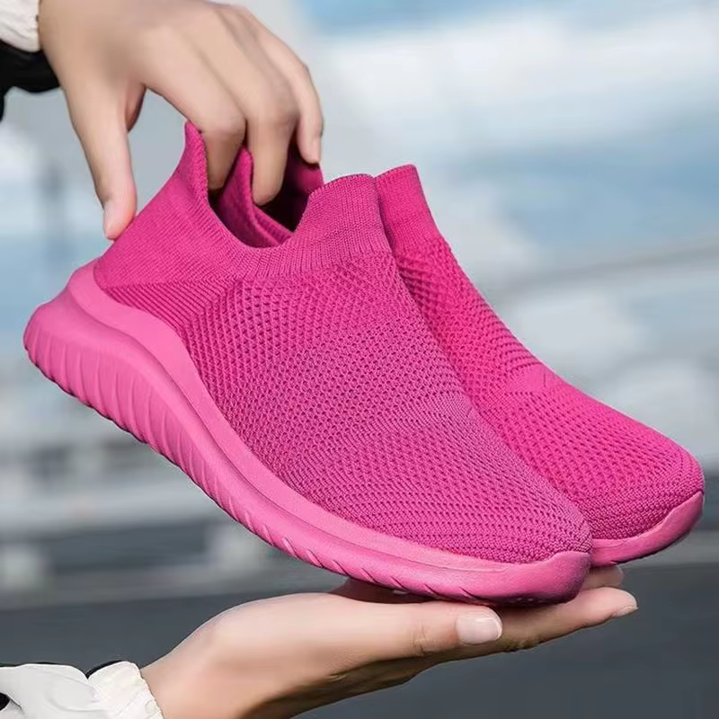 Mode femmes baskets chaussures confortables femmes formateurs Sneaker femmes sans lacet chaussures d