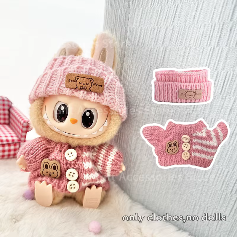 Labubu vêtements pour Labubu accessoires tenue 17 cm poupées vêtements Labubu vêtements rose concept
