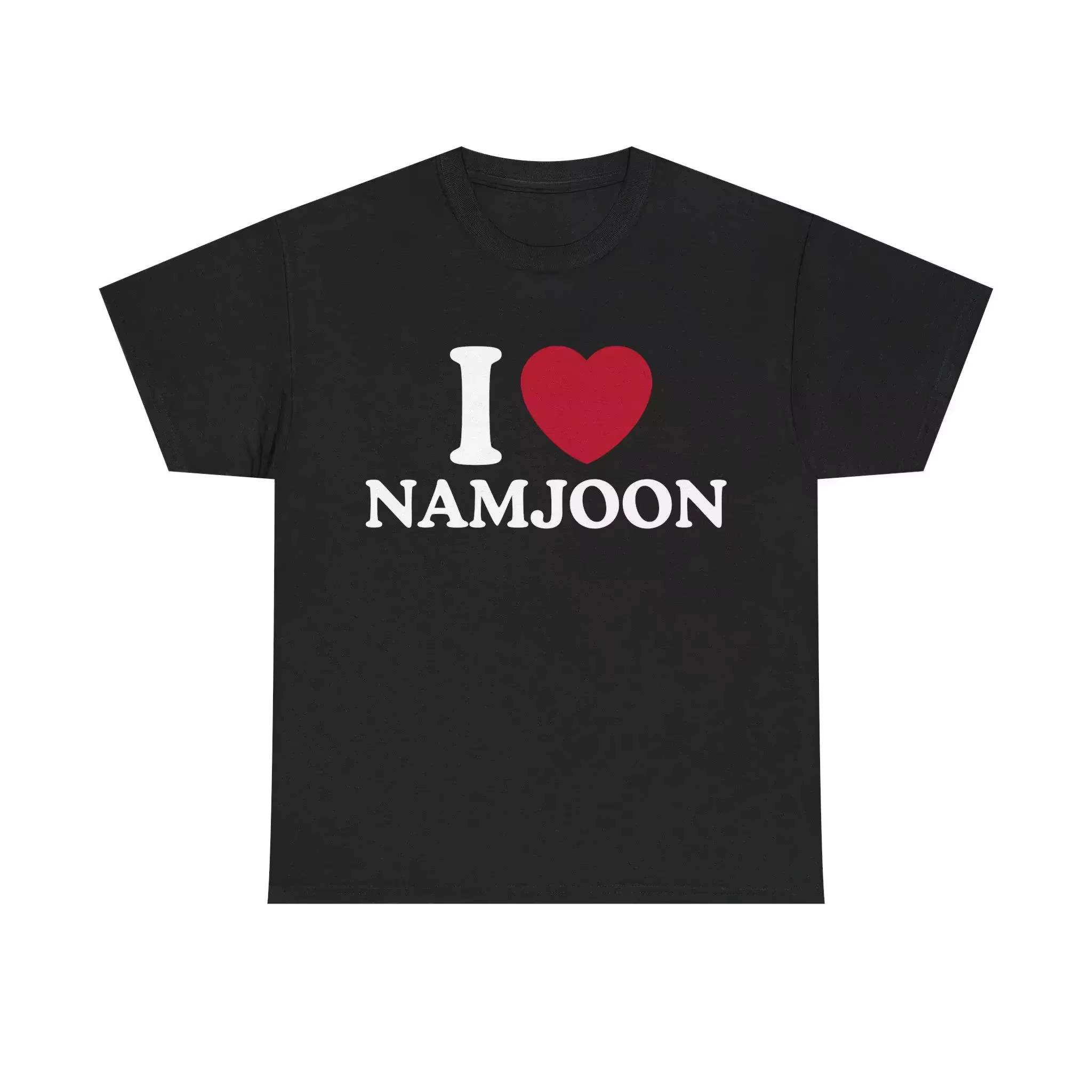 Nouveaux T-shirts en coton avec texte « I Love Namjoon » pour cadeau aux fans, coton pur, haute qual