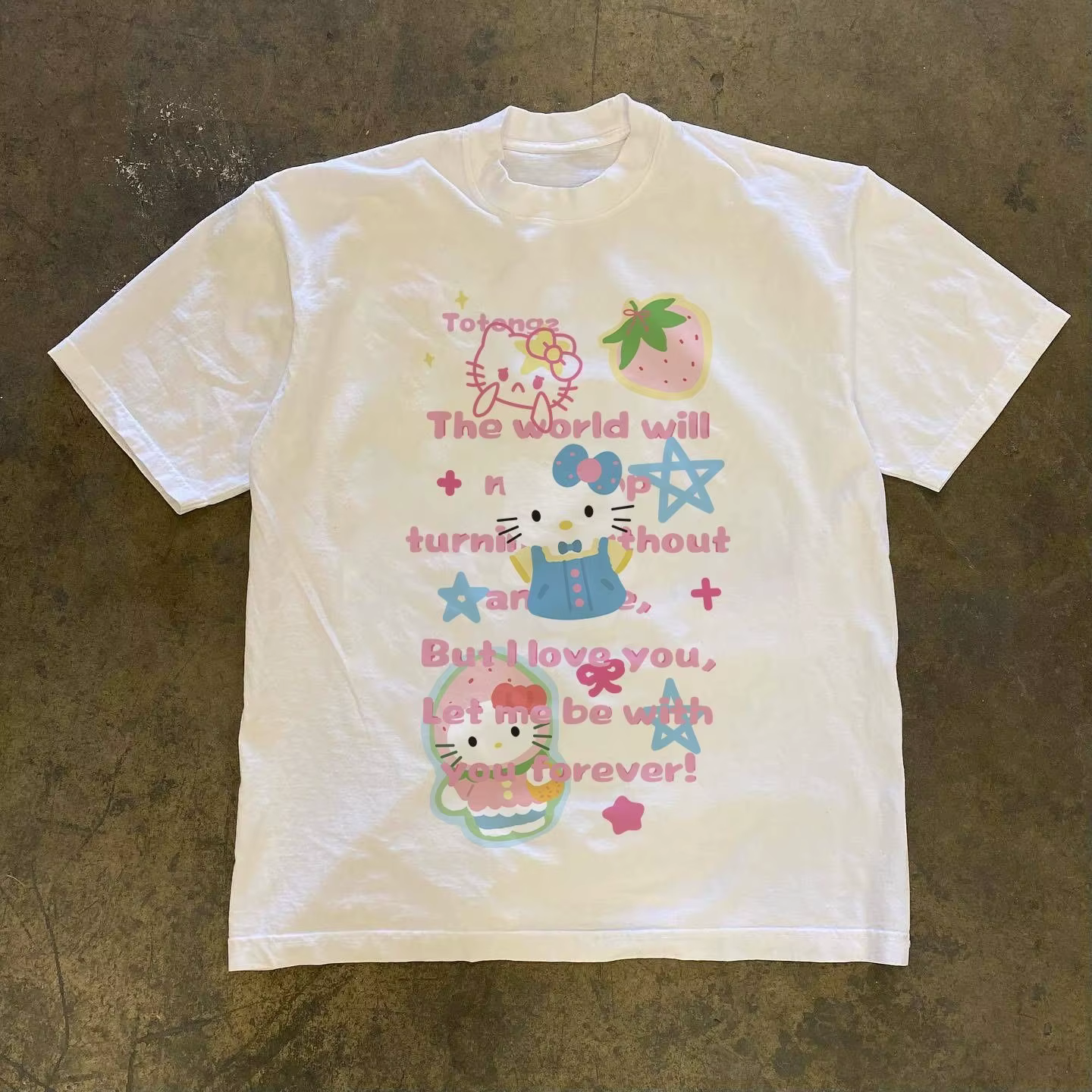 T-shirt Kitty Cat pour femme, en coton, de haute qualité, très confortable à porter, disponible en 2