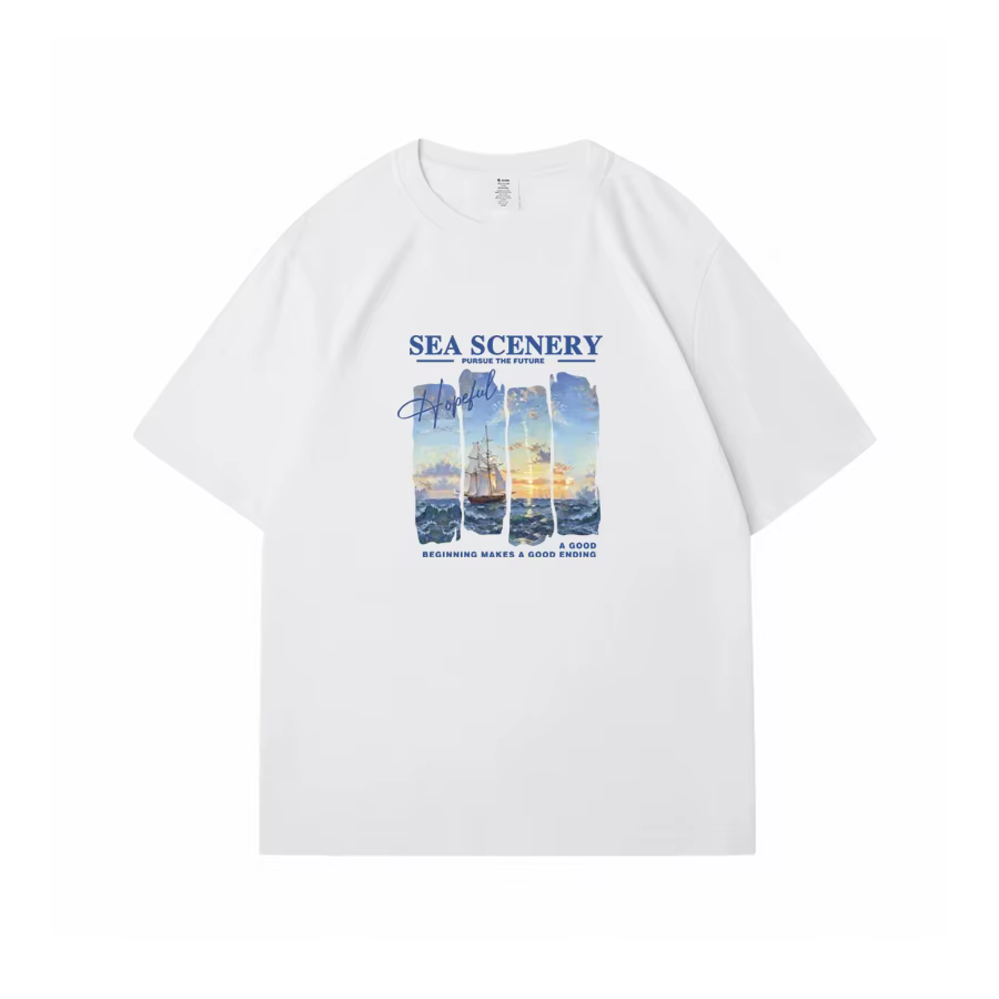 WAVLATII – t-shirt 100% coton pour femmes, imprimé peinture, à la mode, blanc, décontracté, conforta