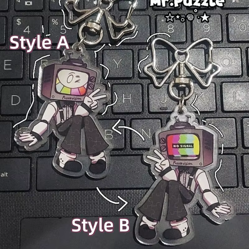 Porte-clés en acrylique SMG4 Mr. Anime – Accessoires de sac de dessin animé pour les fans, cadeau d'