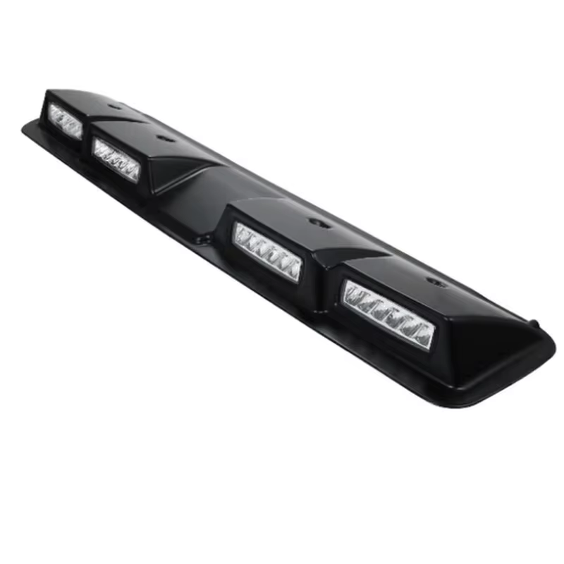 Accessoires tout-terrain universels, 4 lentilles LED, feux de toit, becquet de toit avant, antibroui