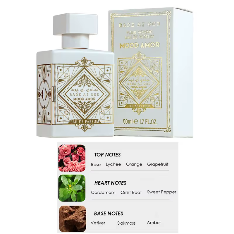 Bade Ai Oud Pour Homme Eau De Parfum Mood Amor 50ML arabe unisexe longue durée Parfum Parfum cadeau