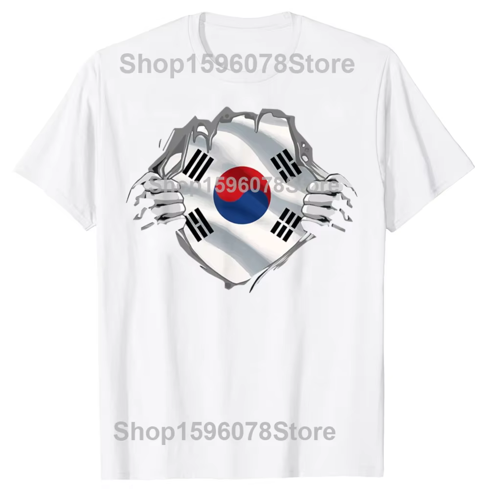 T-shirts drôles de style sud-coréen, streetwear graphique d'été à manches courtes, t-shirt avec drap
