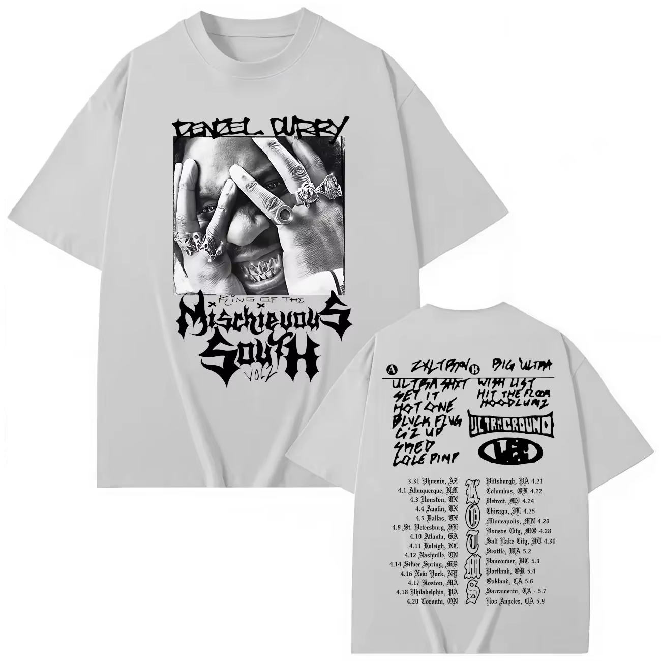 T-shirts graphiques du tournée 2025 du rappeur Denzel Curry, vêtements pour hommes et femmes, mode h