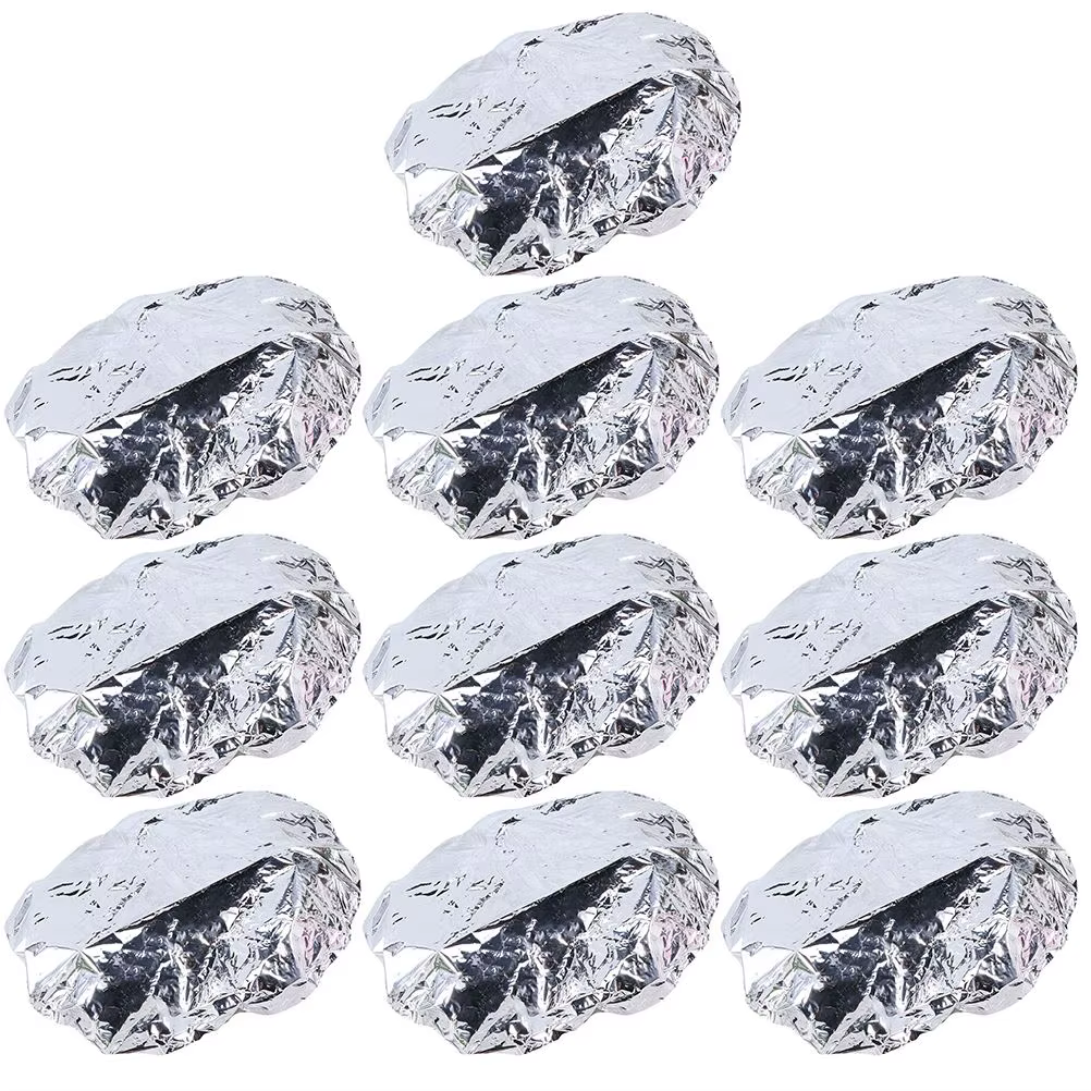 10 pièces feuille d'aluminium bonnet de cheveux style chaleur chauffée chauffage étanche à l'eau coi