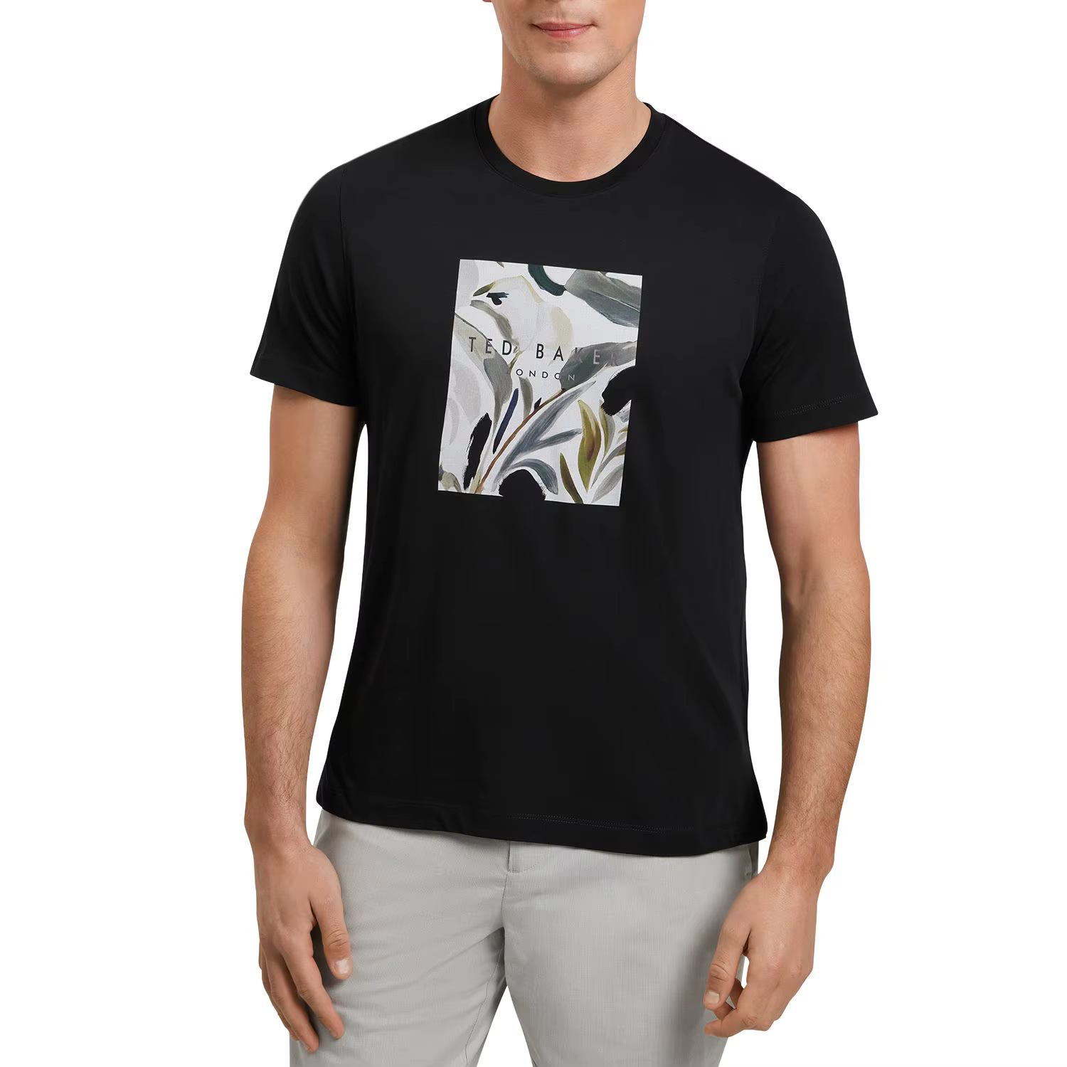 T-shirt graphique Ted Baker Justino, style unisexe haut de gamme, pour hommes et femmes