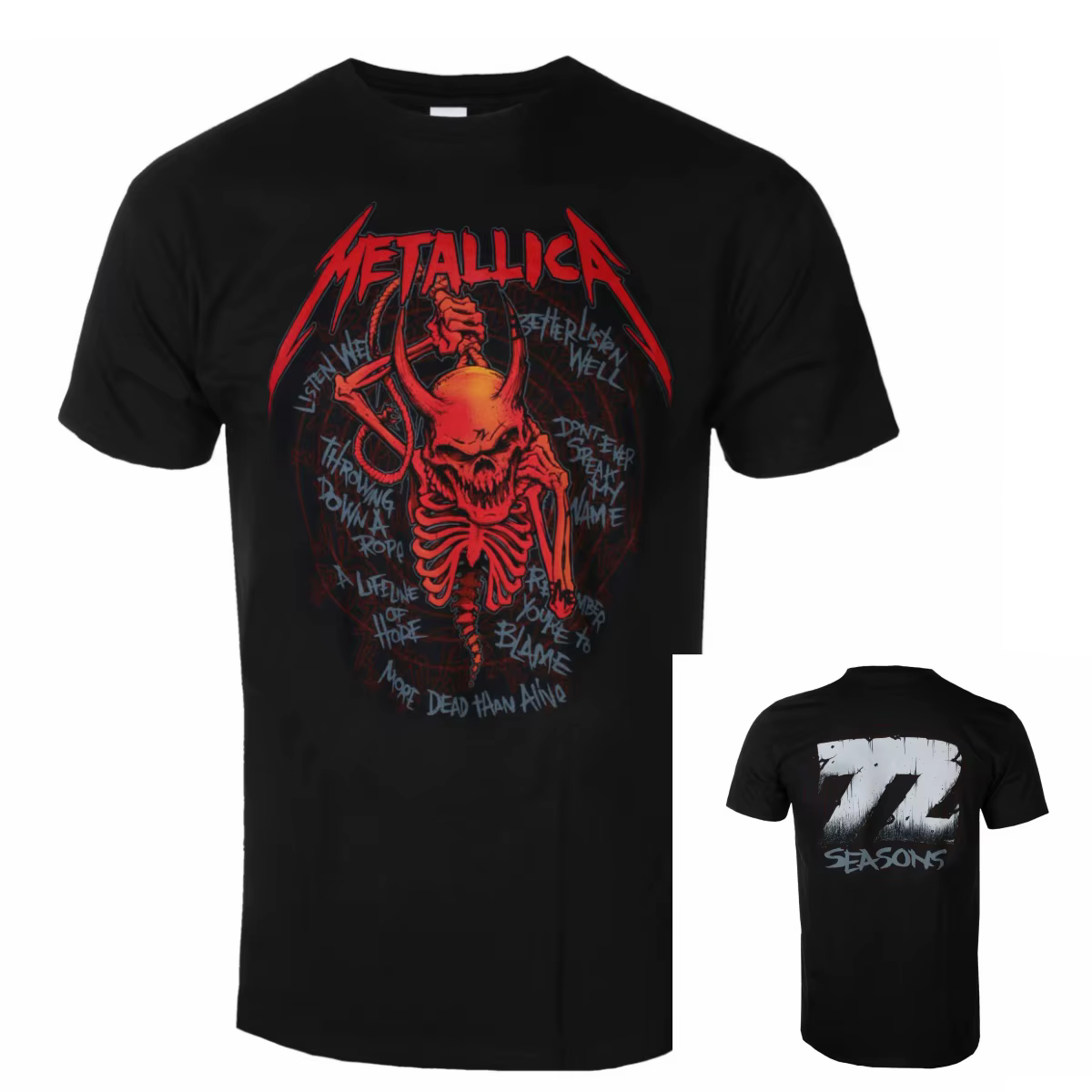 T-shirt décontracté d'été Metallica Metal Up Your Heavy Metal Rock Band pour hommes et femmes, marqu