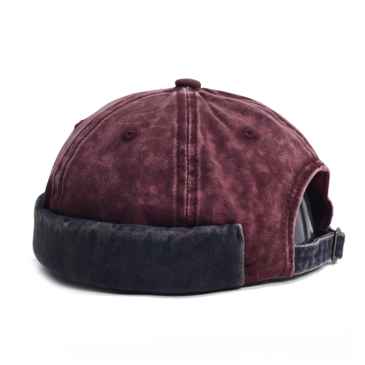 Casquette Docker lavée, couleurs contrastées, sans visière, réglable, en coton, pour hommes et femme