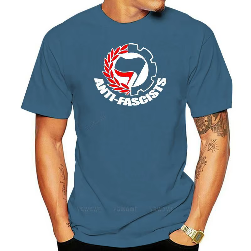 T-shirt manches courtes col rond homme noir, estival et décontracté, unisexe, marque de mode, anti-f