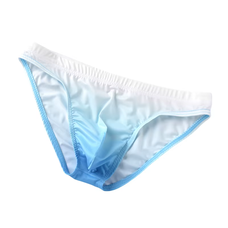 Sous-vêtements Sexy pour hommes, taille basse, slip en soie glacée, respirant, à séchage rapide, poc