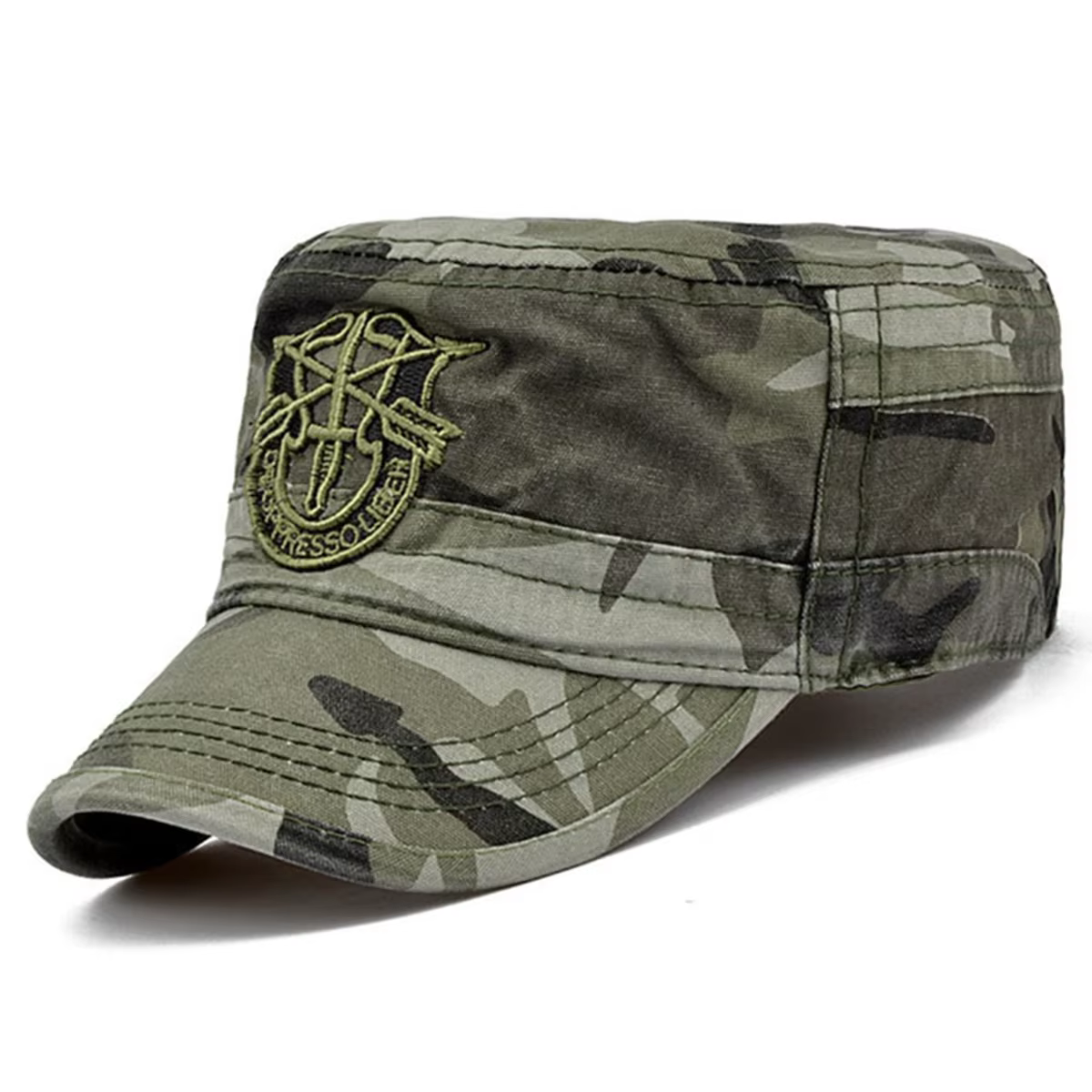 Casquette militaire unisexe camouflage brodée, ajustable, pour le printemps et l'automne, chapeau dé