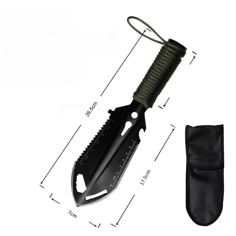 Pelle de randonnée de Camping en plein air Portable, pelle militaire multifonctionnelle en acier ino