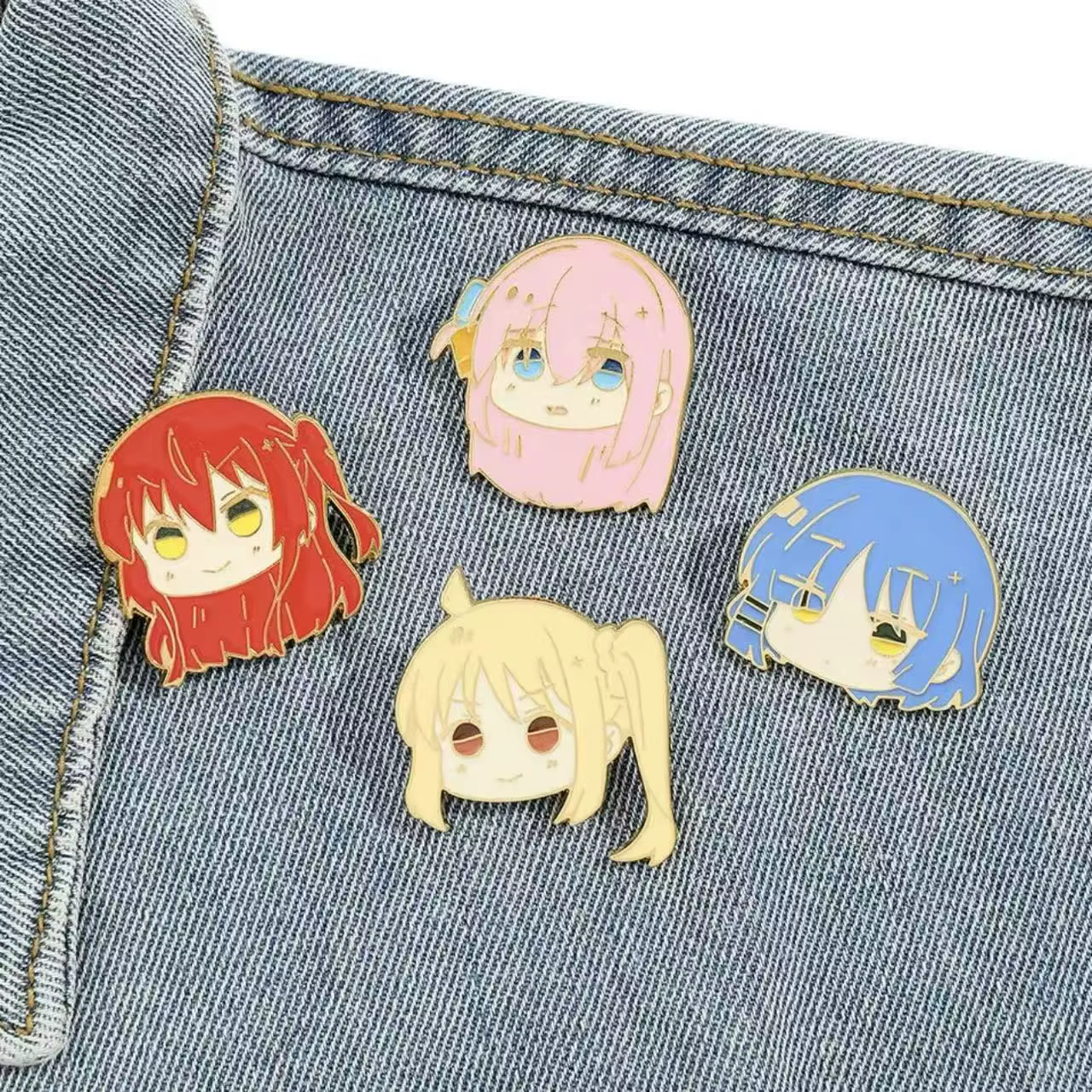 Broches de Cosplay Anime BOCCHI THE ROCK, 4 pièces, épingles de personnage mignon pour vêtements, sa