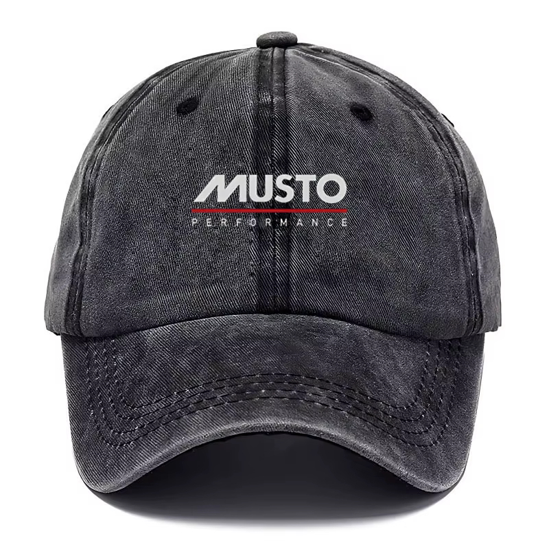 Casquette de baseball unisexe Musto Performance en coton délavé style vintage, souple et réglable, i
