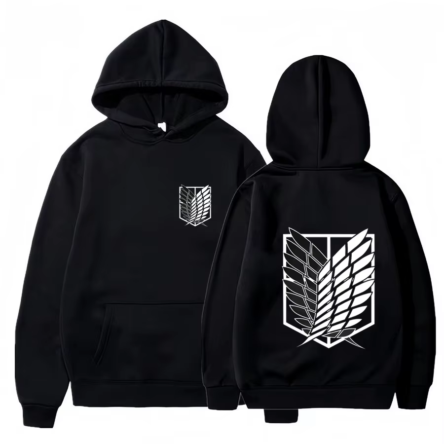 Sweat à capuche pour hommes et femmes, Streetwear, pull Harajuku Shingeki No Kyojin, attaque sur Tit