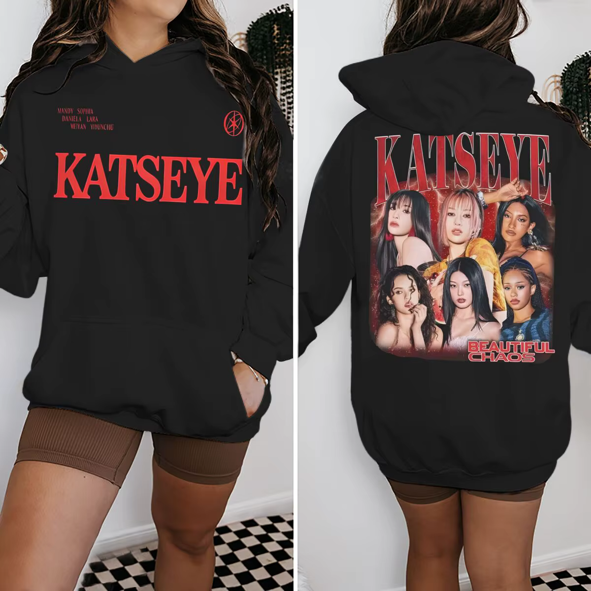 Sweat à capuche graphique vintage Katseye pour fans de la pop music, mode homme et femme, survêtemen