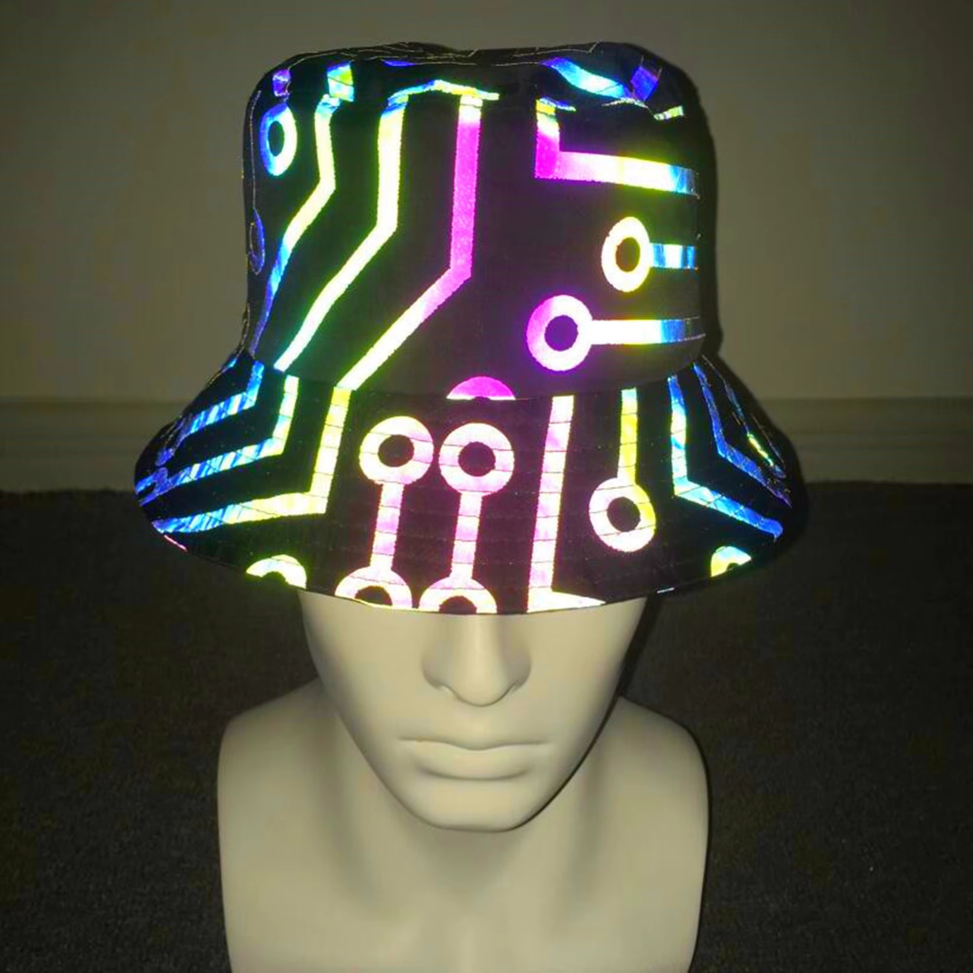 Chapeau unisexe casting holographique E27, casquette réfléchissante d'extérieur, couvre-chef d'été, 