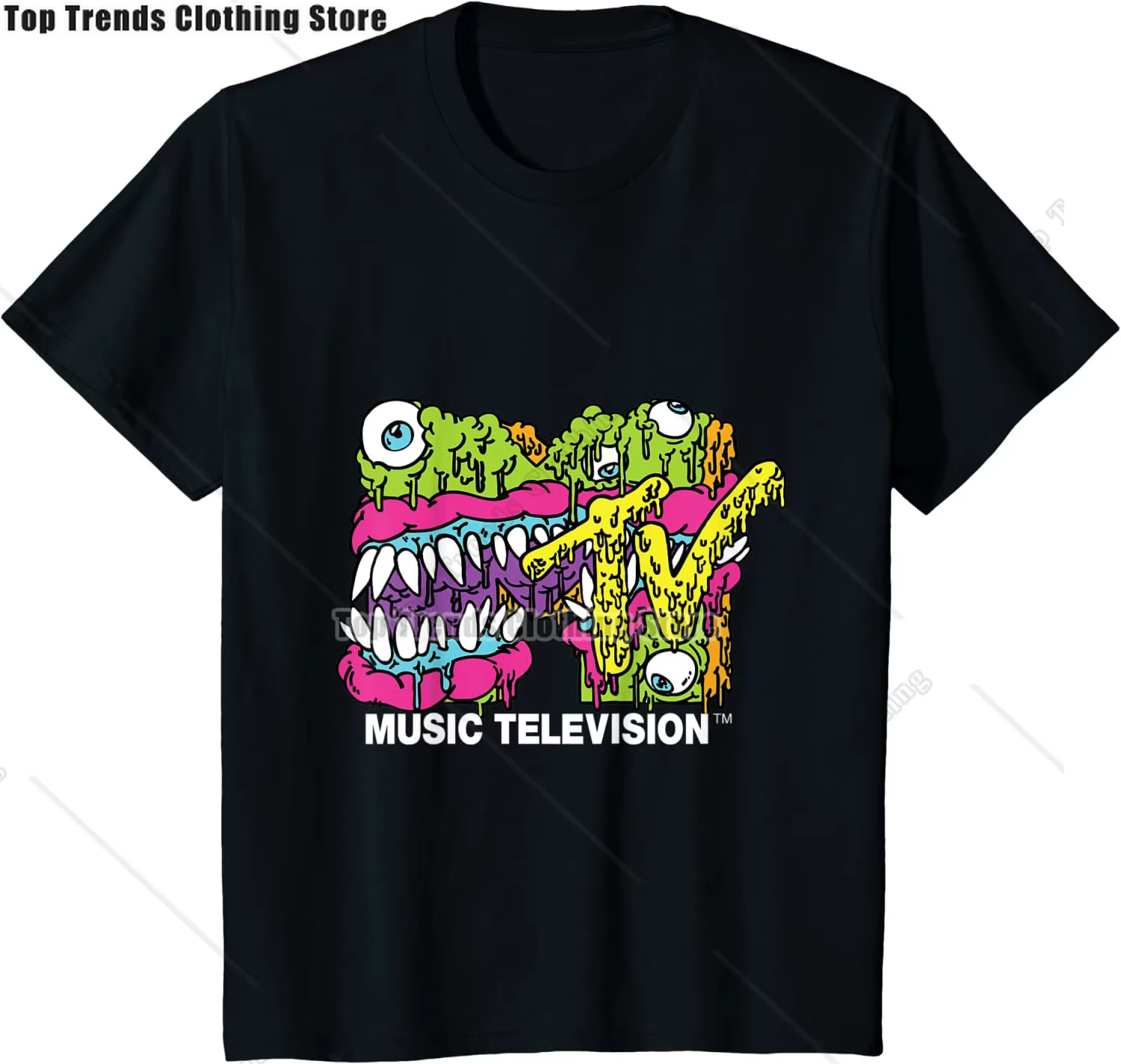 MTV Classic Logo Moster Design T- Shirts T-Shirt