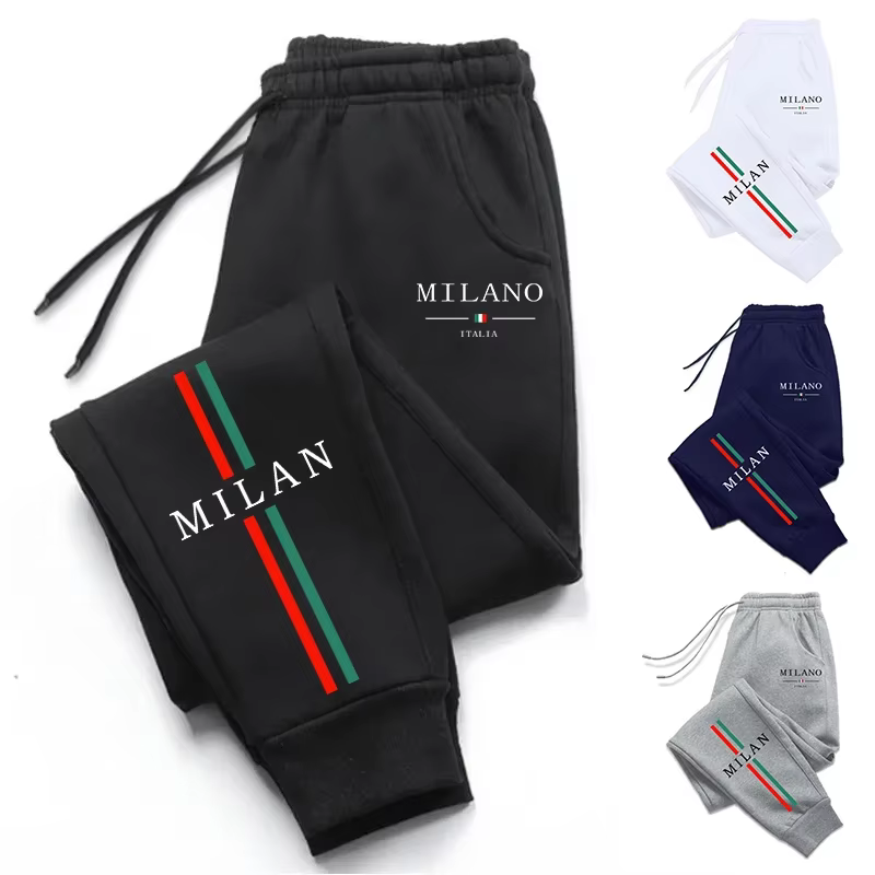 Pantalon de jogging imprimé Milan City pour hommes, de haute qualité, décontracté, de sport, de cour
