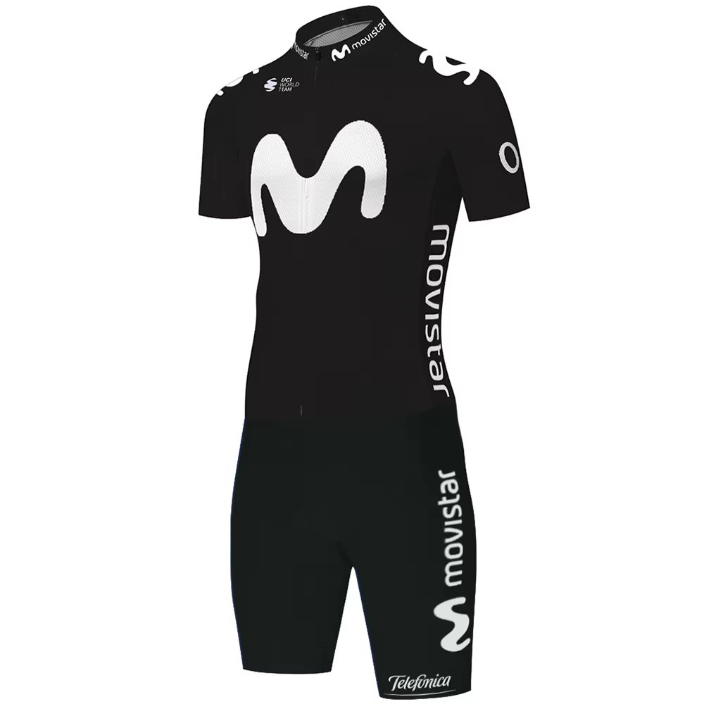 Combinaison de triathlon Movistar pour hommes, maillot de course sur route, combinaison de cyclisme,
