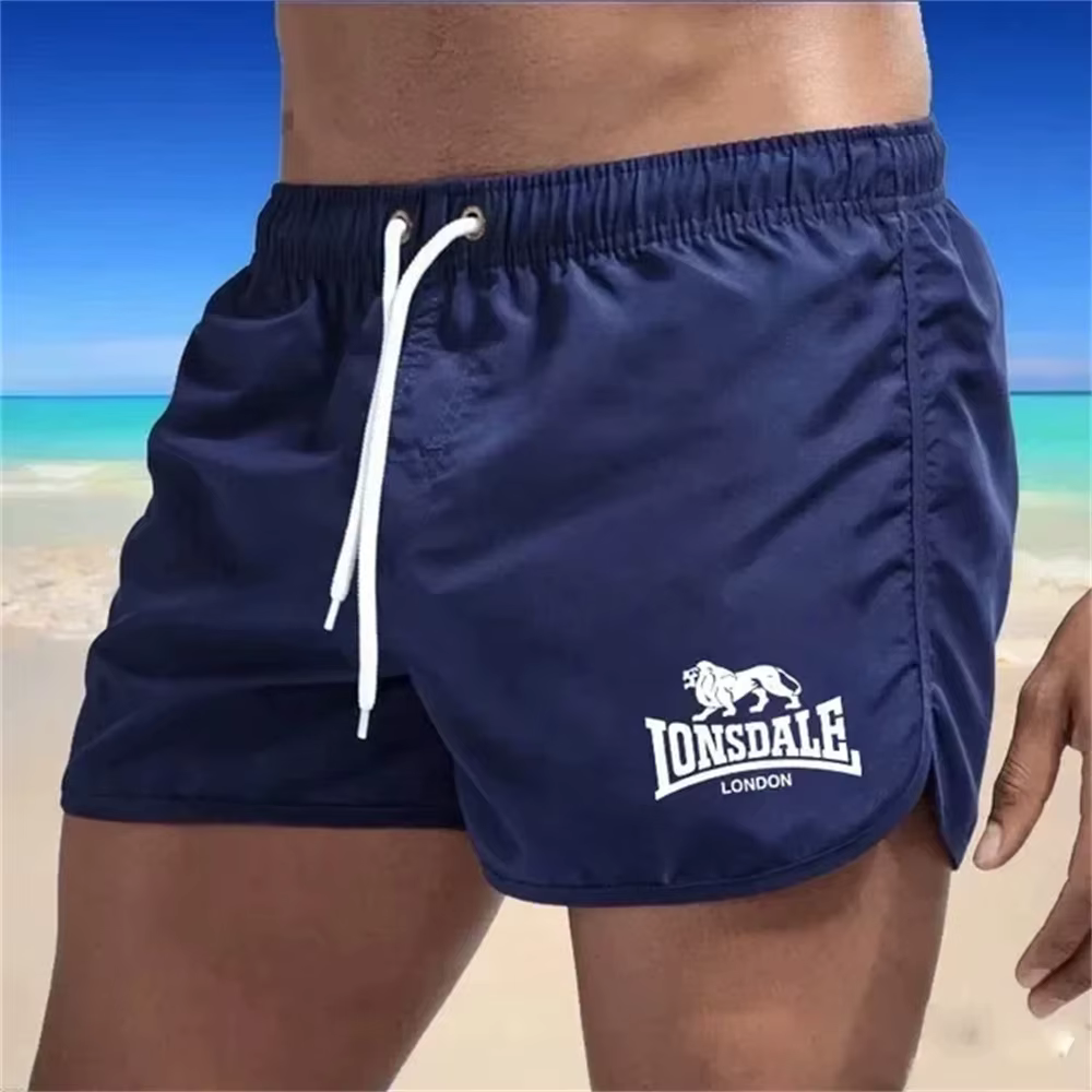 Shorts de plage imprimés pour hommes Lonsdale, shorts de bain, shorts de course, shorts de plage à s